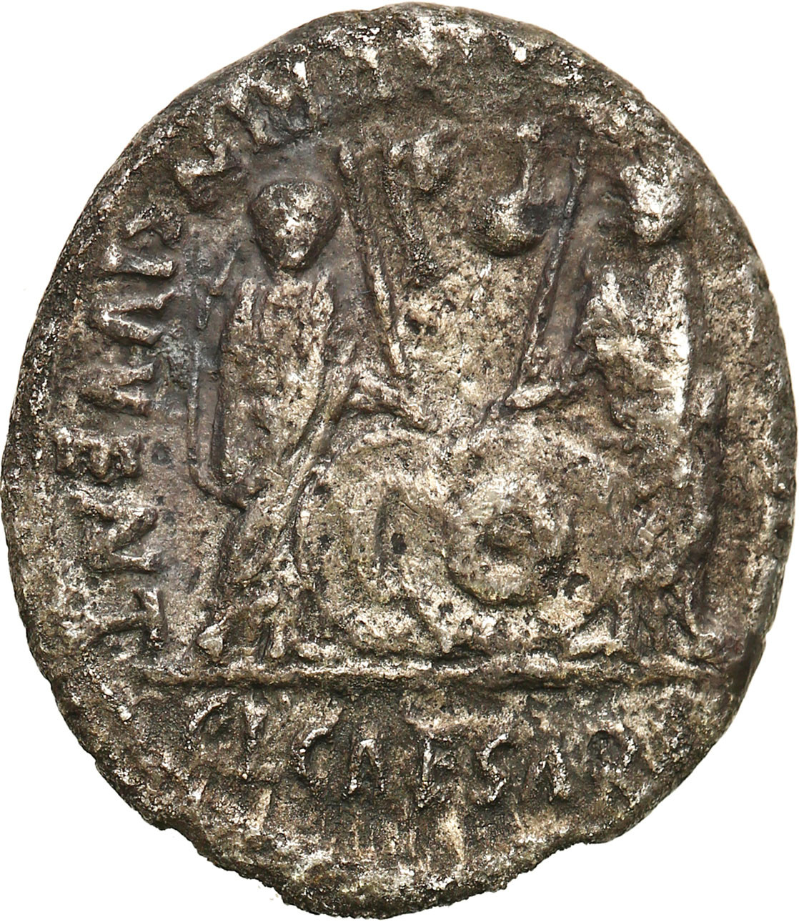 Cesarstwo Rzymskie. Denar, Oktawian August 27 p. n. e. - 14 n. e., Lugdunum - rzadszy